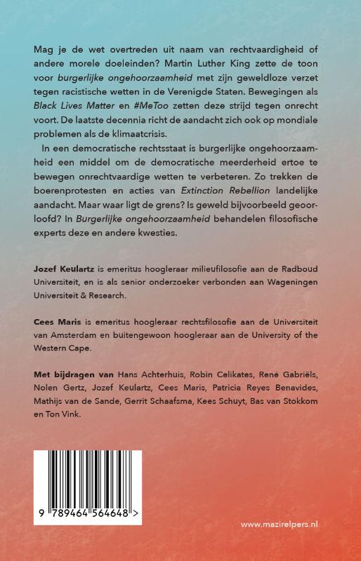 Achterkant van Burgerlijke ongehoorzaamheid