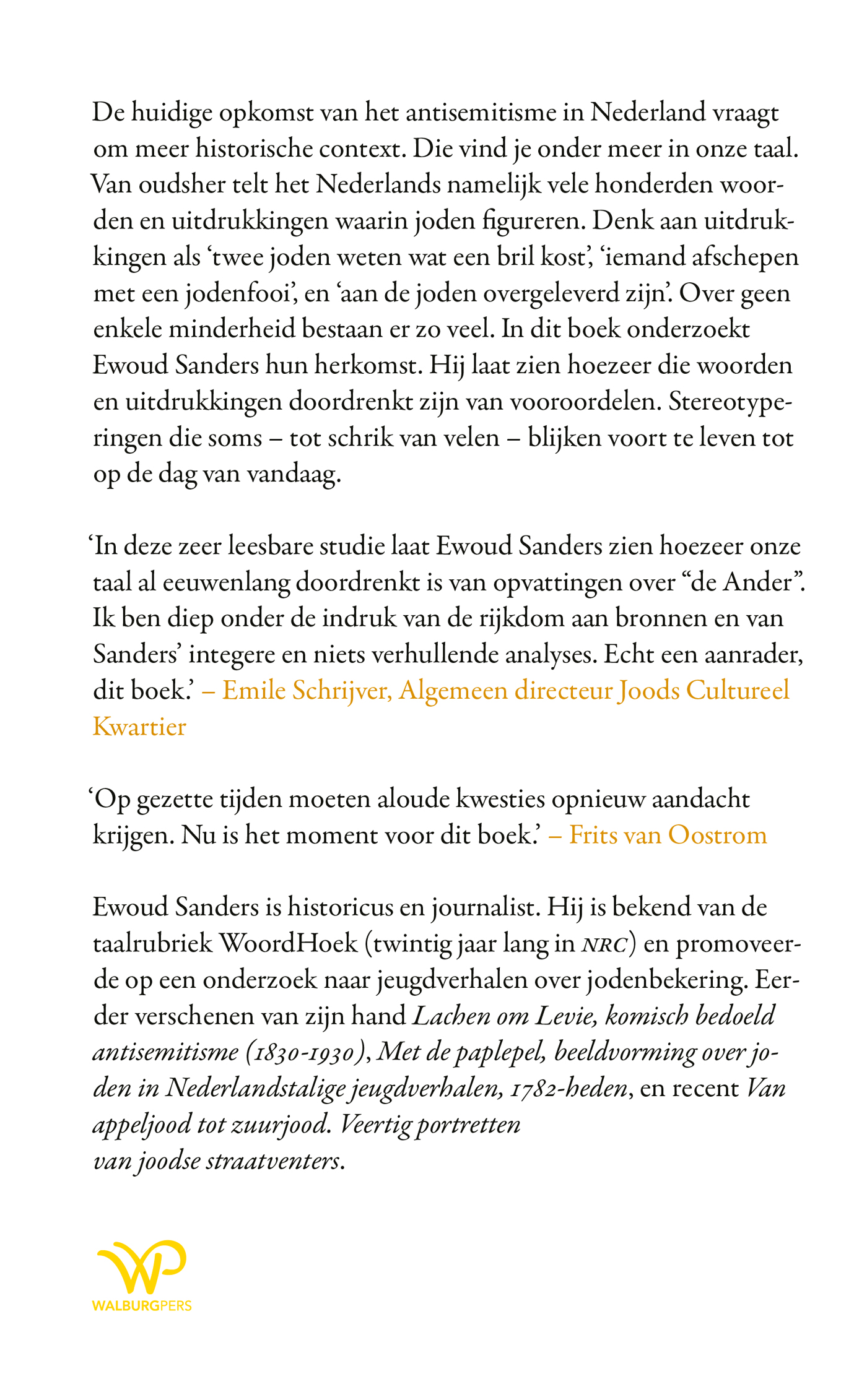 Achterkant van Jood, de vergeten geschiedenis van een beladen woord
