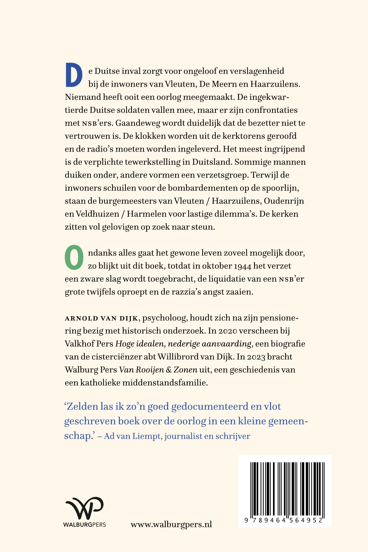 Achterkant van Aanpassen, ontduiken en verzet