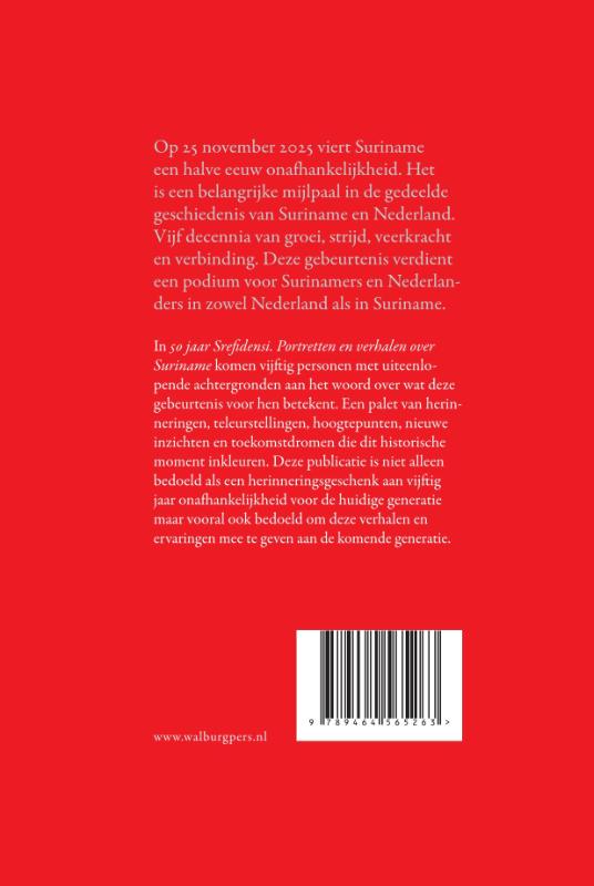 Achterkant van 50 jaar Srefidensi