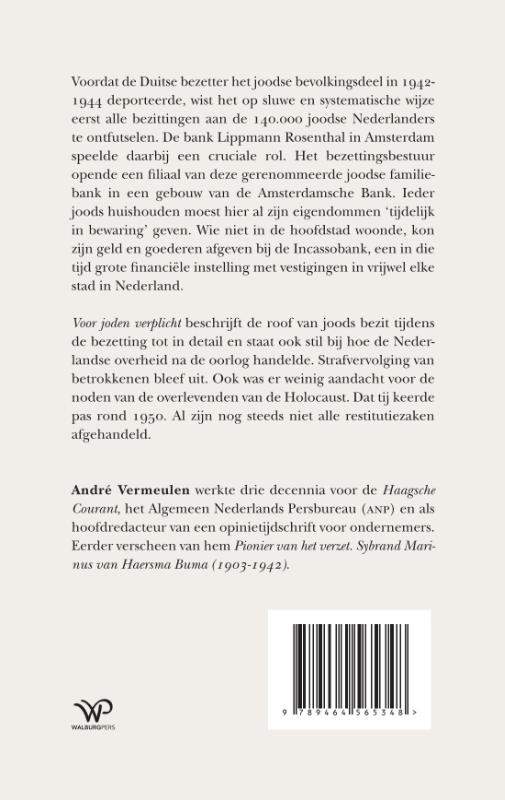 Achterkant van Voor joden verplicht