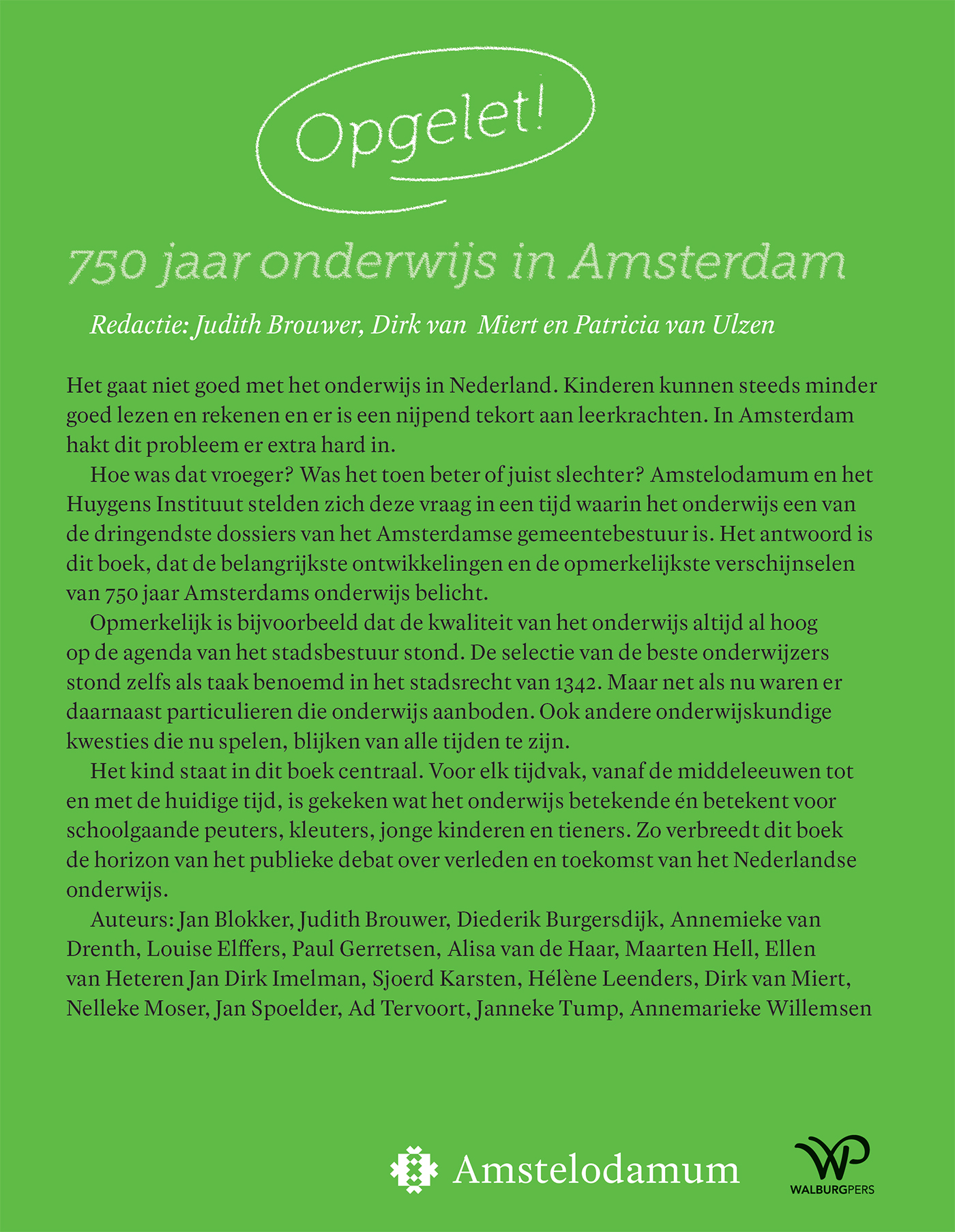 Achterkant van Opgelet!