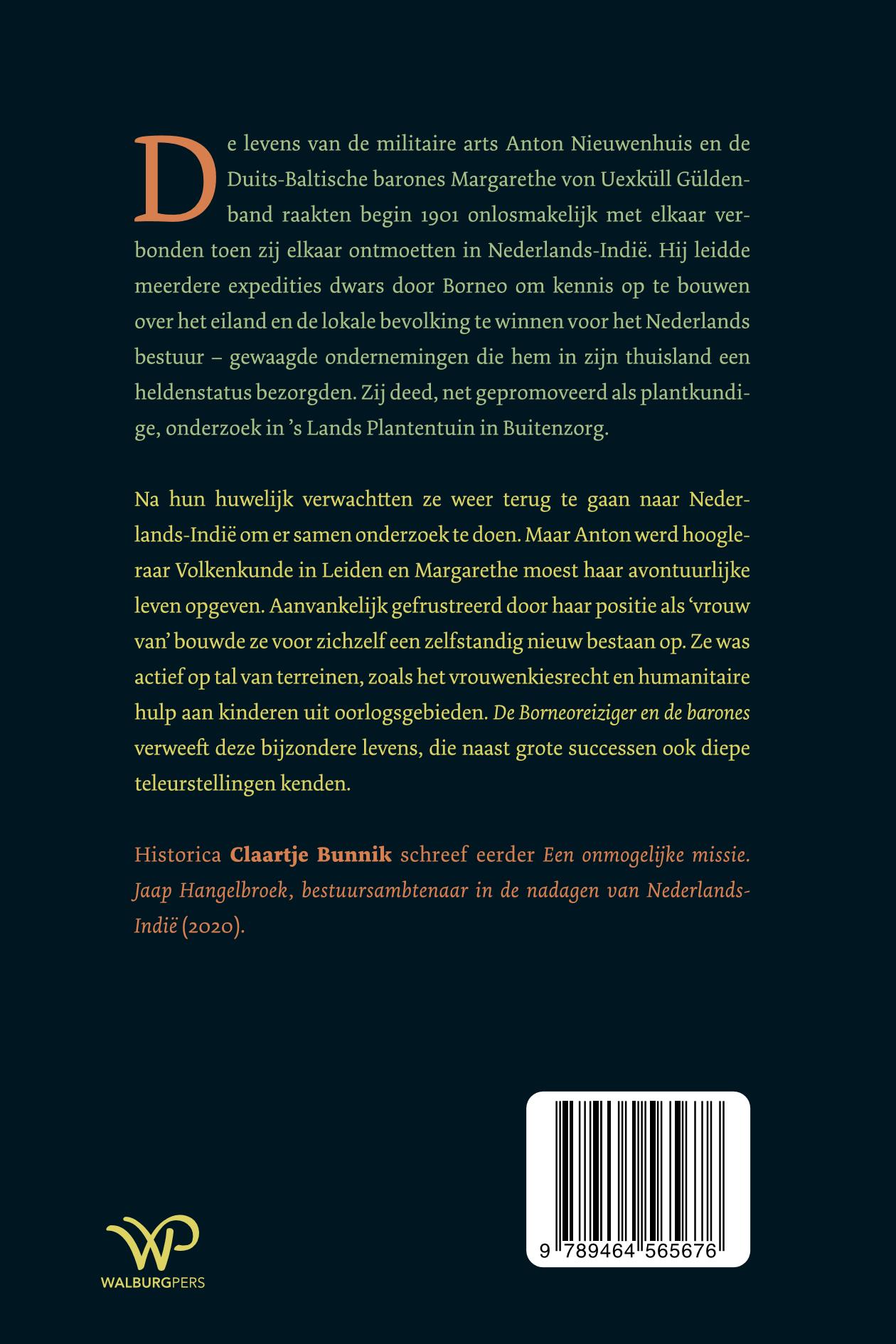 Achterkant van De Borneoreiziger en de barones