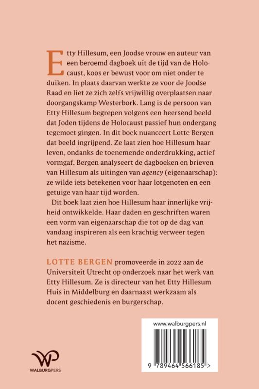 Achterkant van Het verweer van Etty Hillesum tegen het nazisme