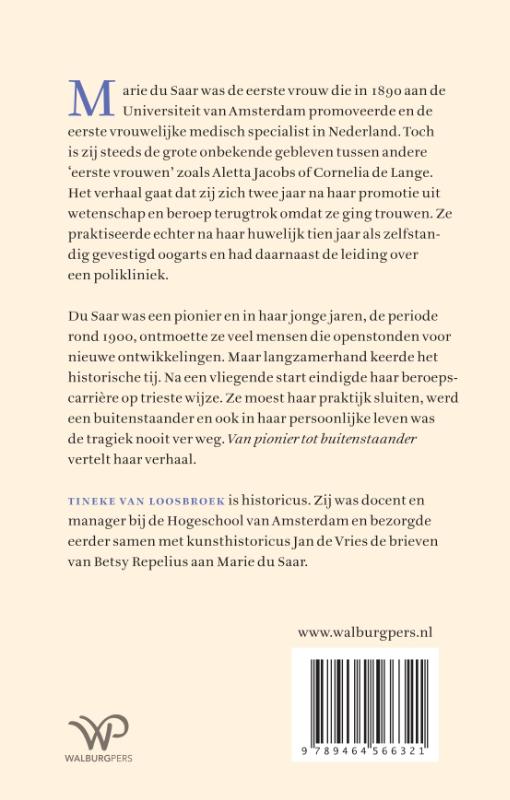 Achterkant van Van pionier tot buitenstaander