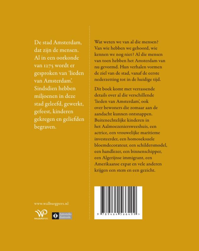 Achterkant van Al die Amsterdamse mensen