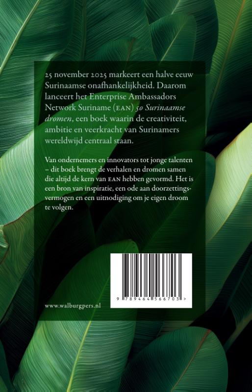 Achterkant van 50 Surinaamse dromen