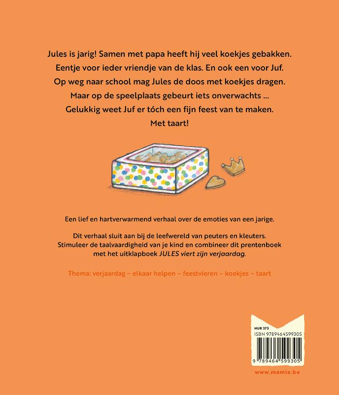 Achterkant van Jules, hiep hiep hiep hoera!