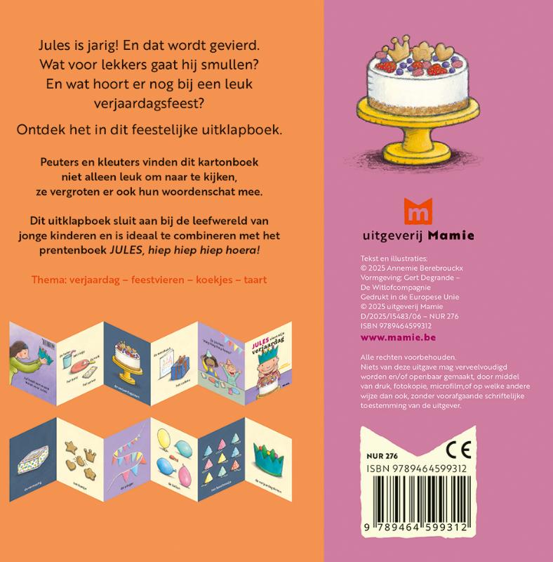 Achterkant van Jules viert zijn verjaardag
