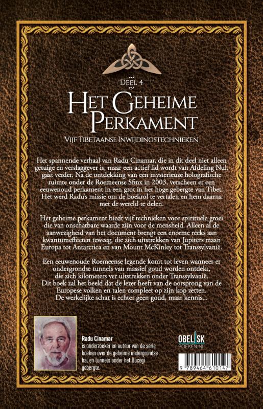 Achterkant van Het Geheime Perkament
