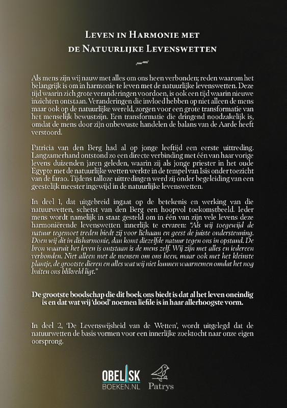 Achterkant van Leven in Harmonie met de Natuurlijke Levenswetten