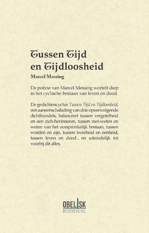 Achterkant van Tussen tijd en tijdloosheid