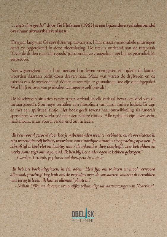 Achterkant van ...Niets dan goeds?