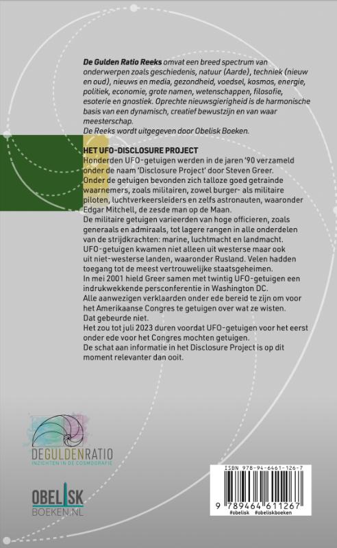 Achterkant van Het UFO-Disclosure Project