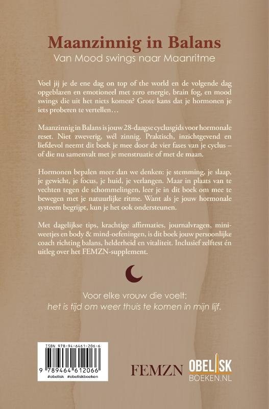 Achterkant van Maanzinnig in balans: van mood swings naar maanritme