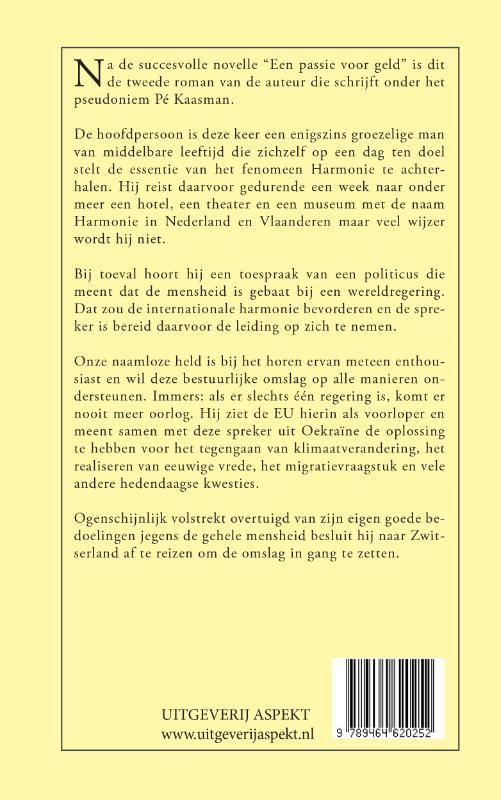 Achterkant van Een passie voor harmonie