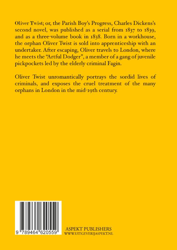 Achterkant van Oliver Twist