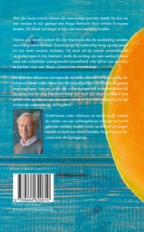 Achterkant van Van fietsen, minnen en meloenen