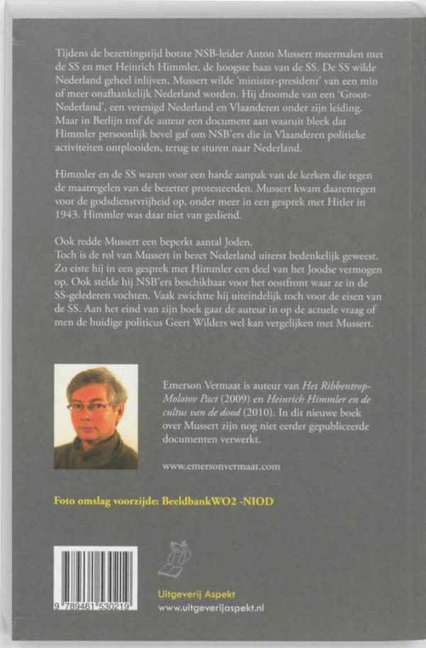 Achterkant van Anton Mussert en zijn conflict met de SS