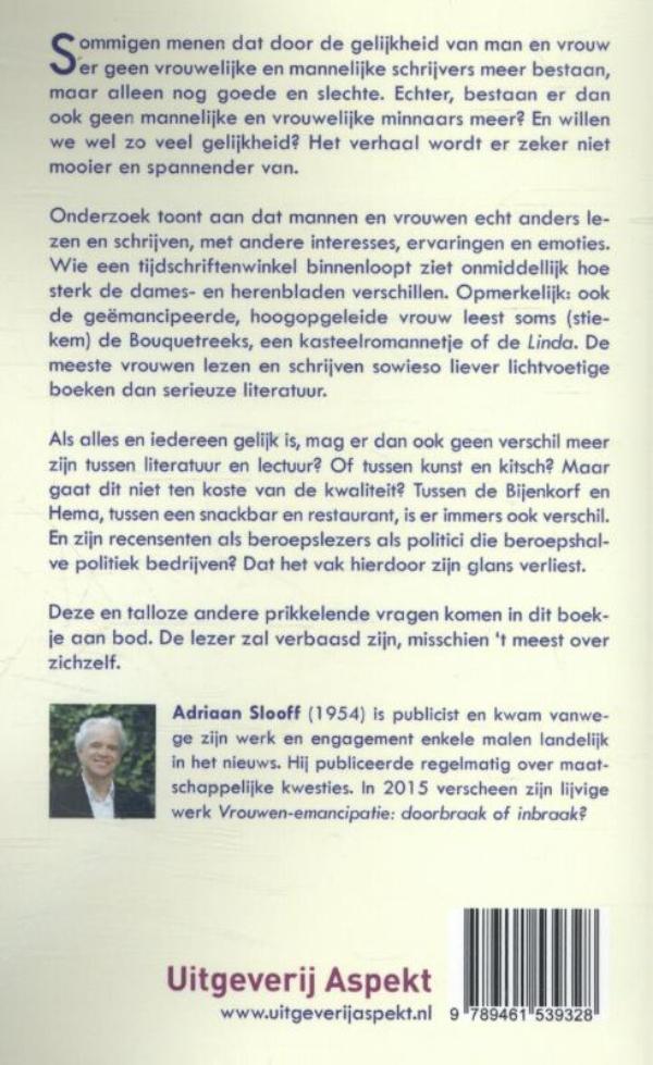 Achterkant van Ik lees en schrijf als een vrouw, zoals ik eet en vrij als een vrouw