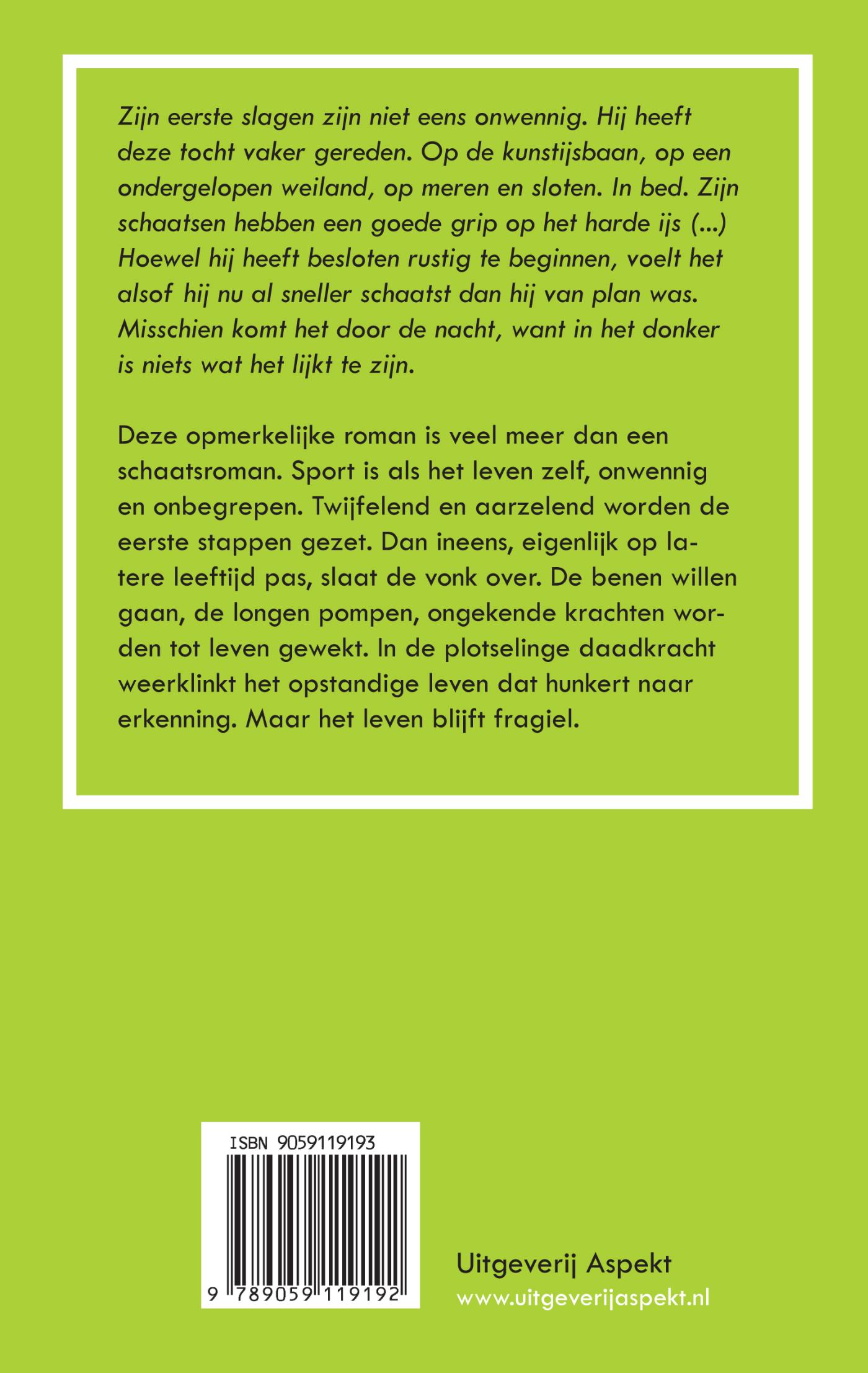 Achterkant van De laatste schaatser