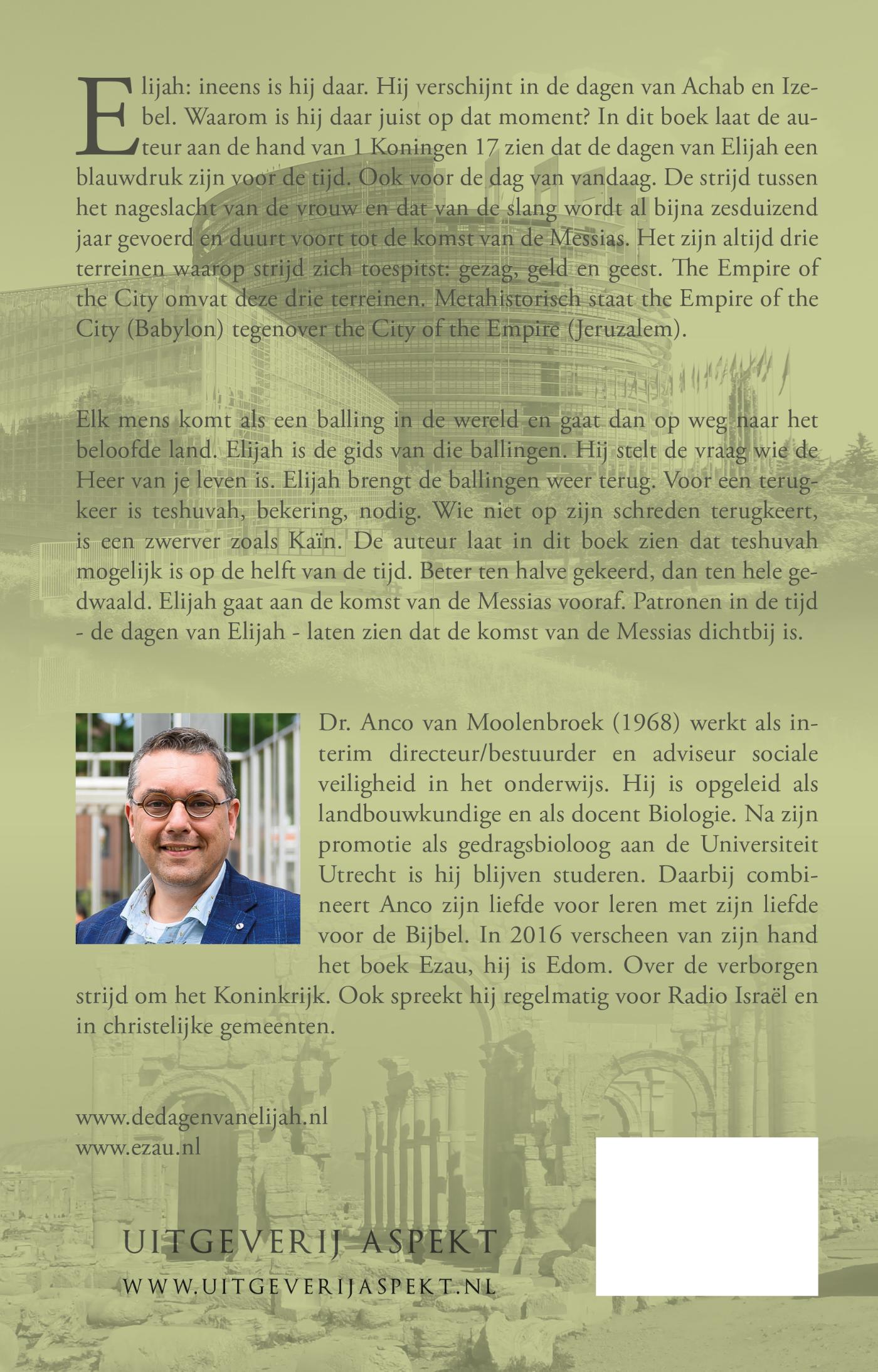 Achterkant van Dit zijn de dagen van Elijah