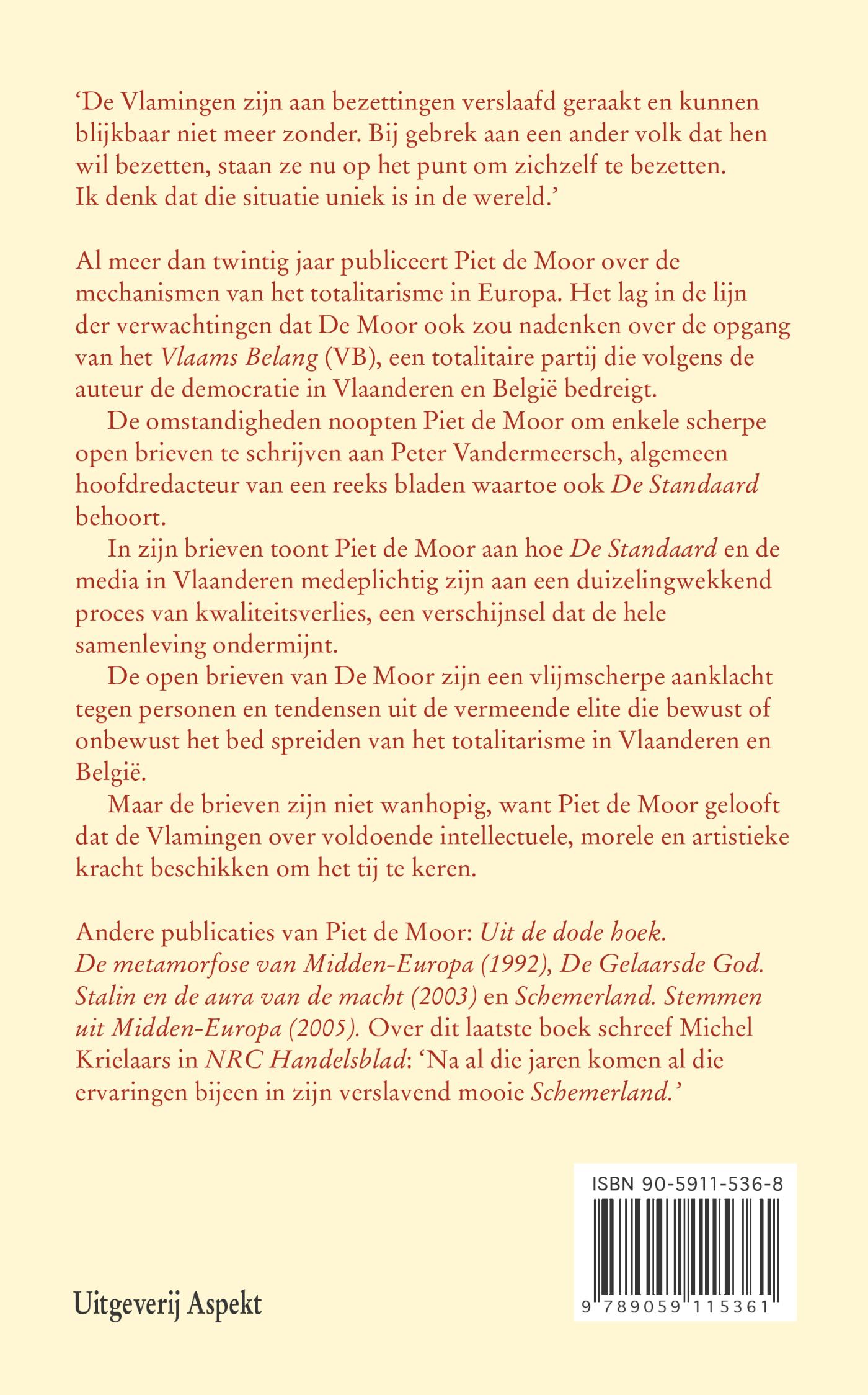 Achterkant van Brieven aan mijn postbode, Will Tura en Peter Vandermeersch