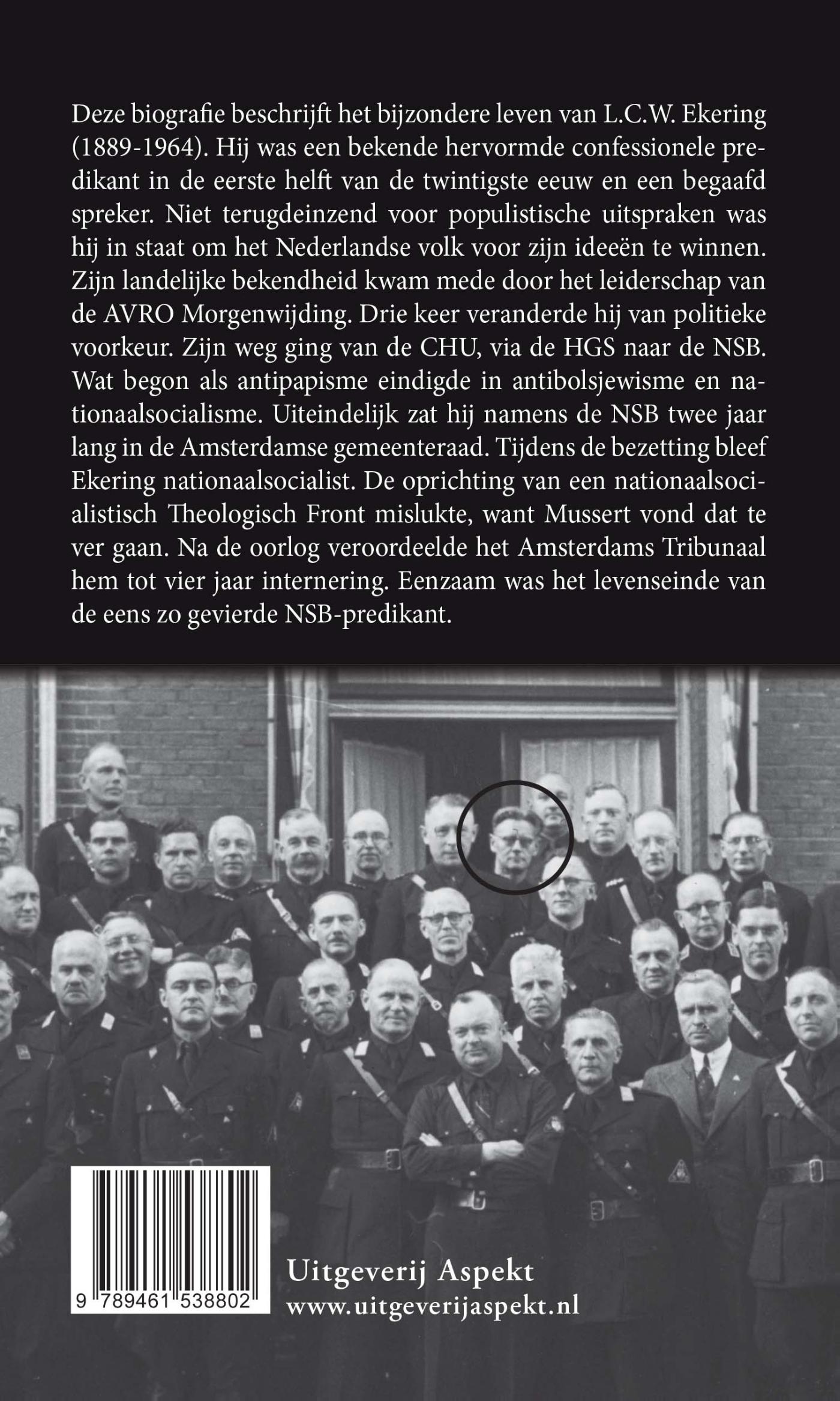Achterkant van NSB-predikant Ekering