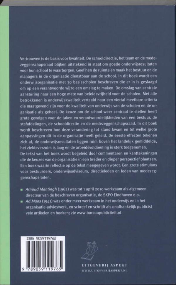 Achterkant van Onderwijs