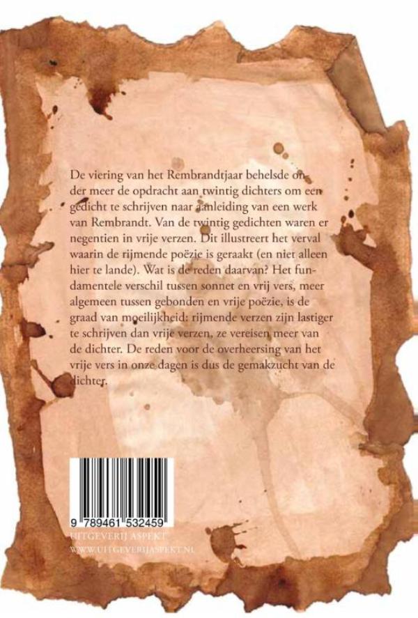 Achterkant van De tirannie van het vrije vers