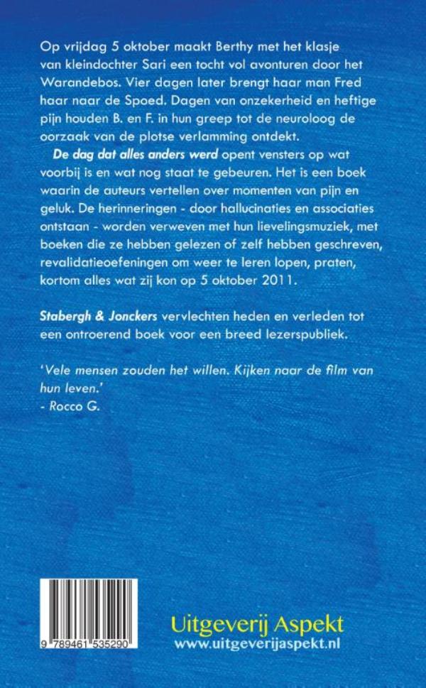 Achterkant van De dag dat alles anders werd