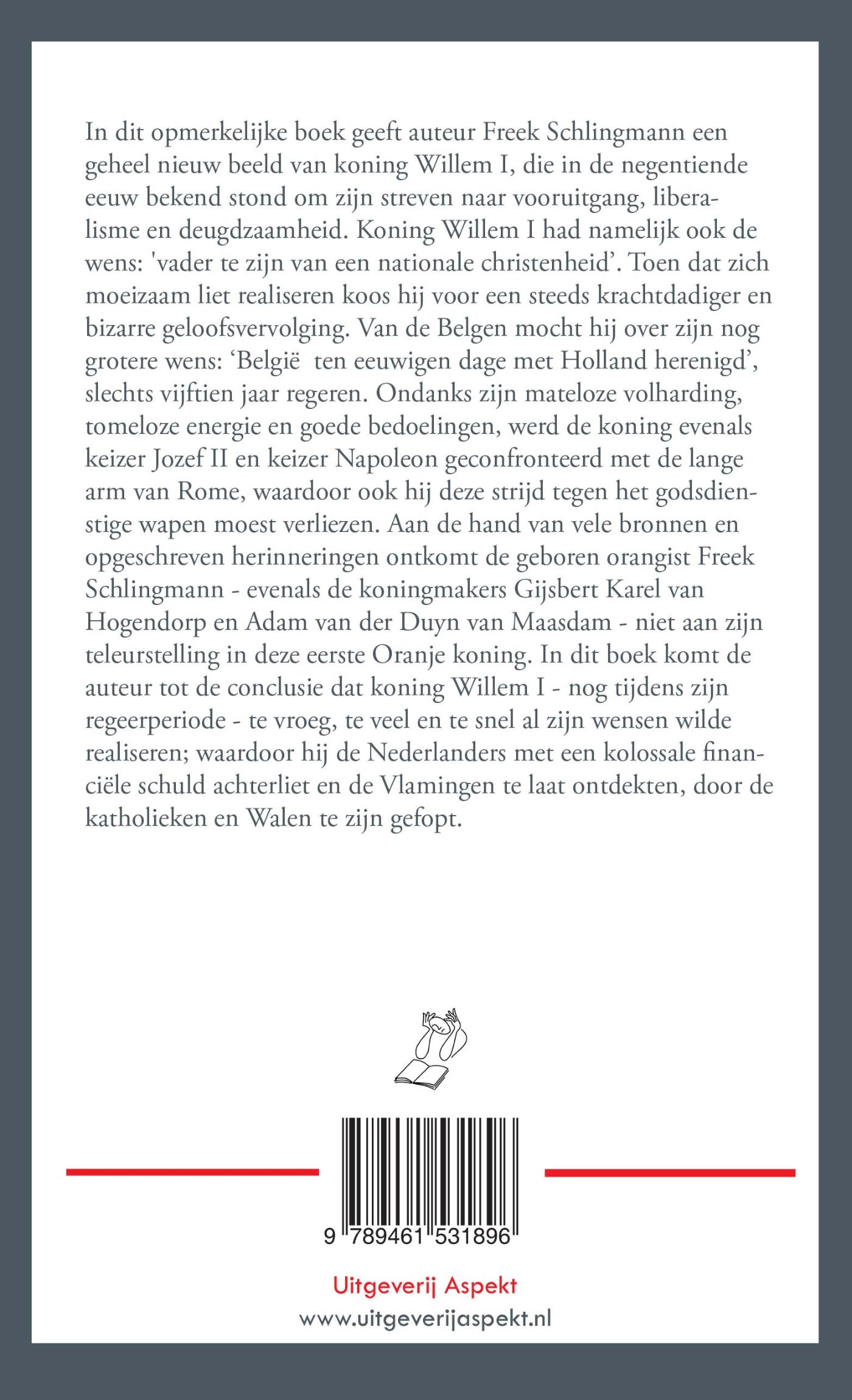 Achterkant van Koning Willem I