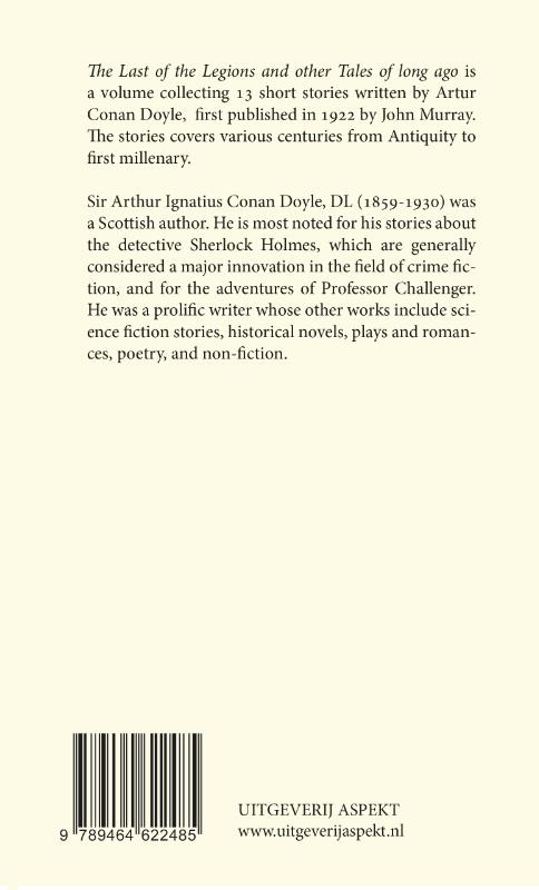 Achterkant van The Last of the Legions and other Tales of long ago