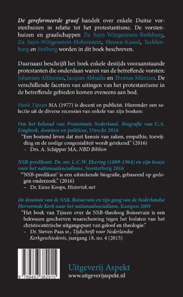 Achterkant van De gereformeerde graaf