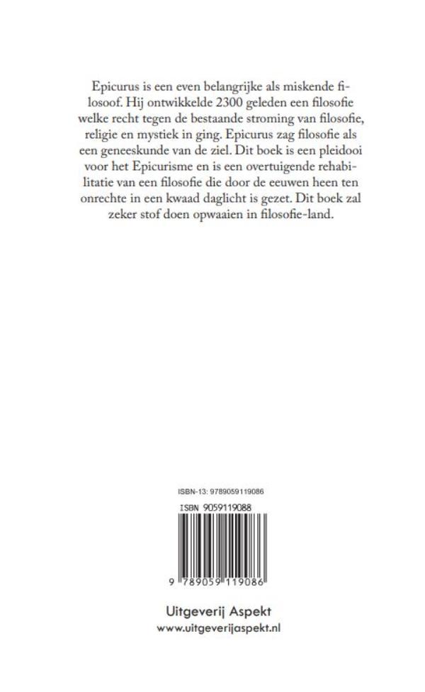 Achterkant van De remedie van Epicurus