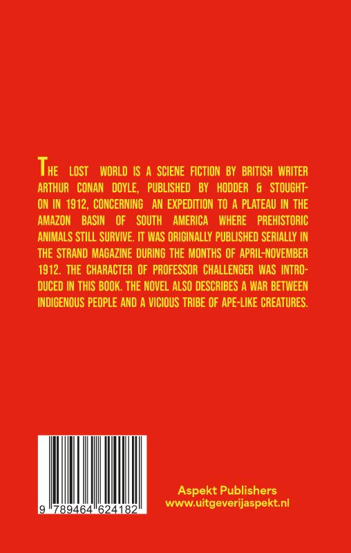 Achterkant van The Lost World