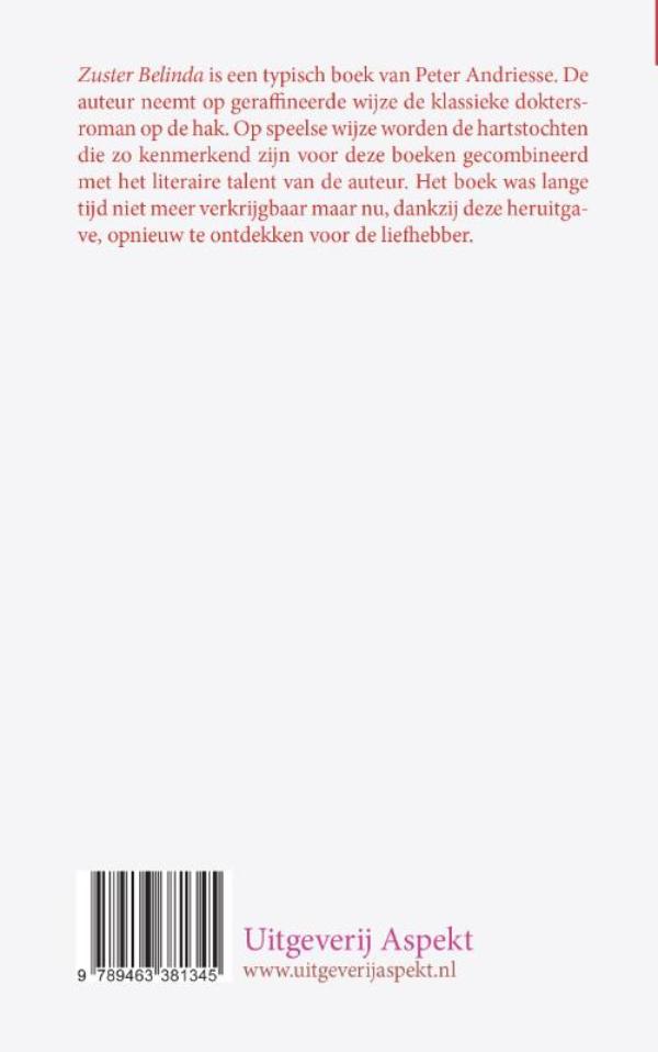 Achterkant van Zuster Belinda