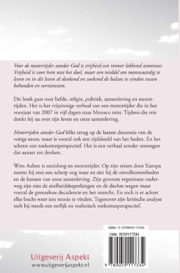 Achterkant van Motorrijden zonder God