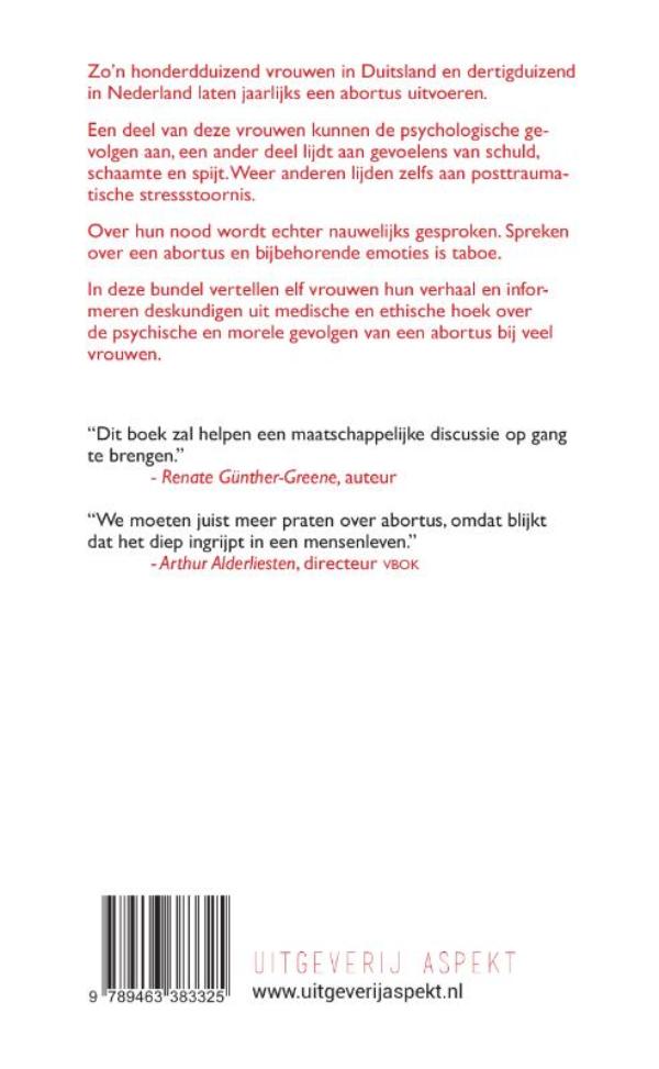Achterkant van Abortus, schaamte en schuld