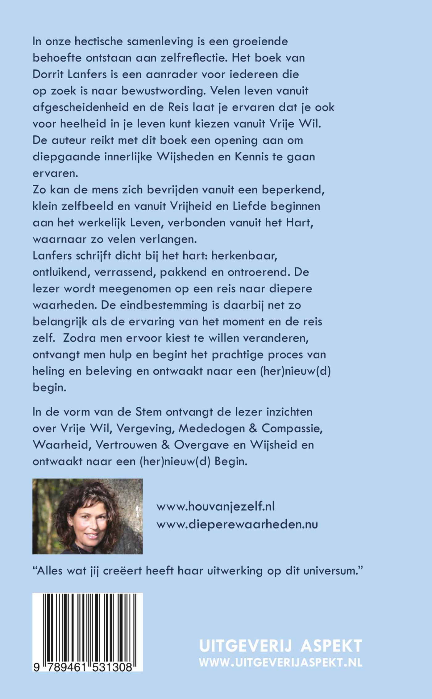 Achterkant van De Reis naar diepere Waarheden
