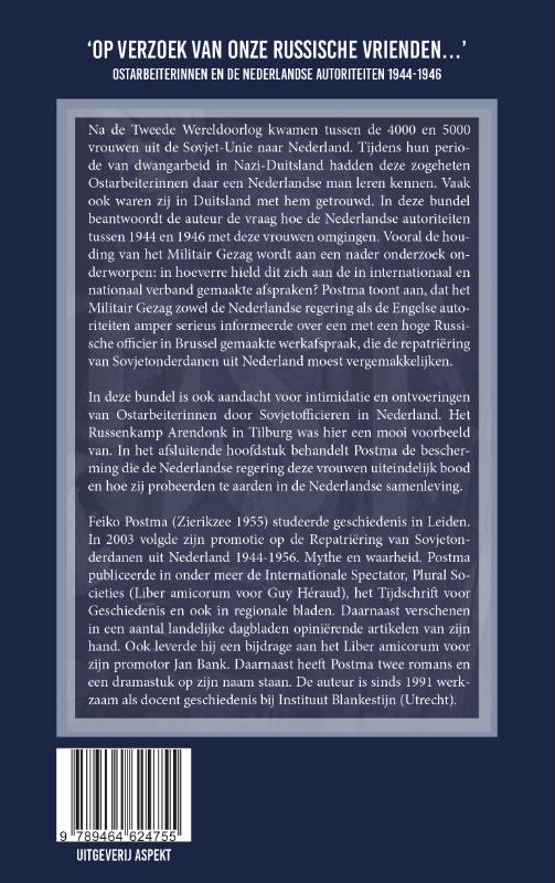 Achterkant van 'Op verzoek van onze Russische vrienden...'