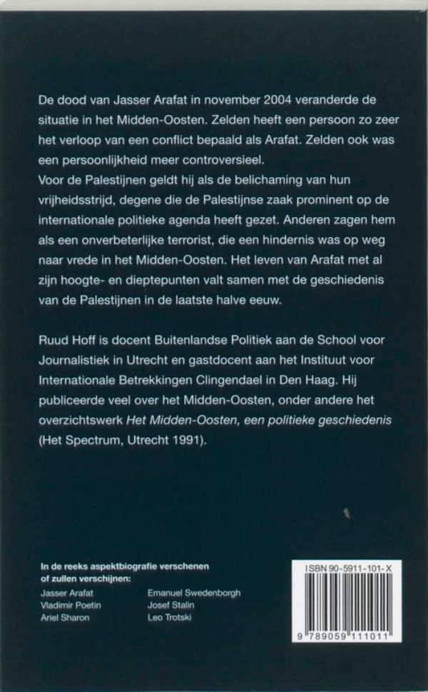 Achterkant van Jasser Arafat