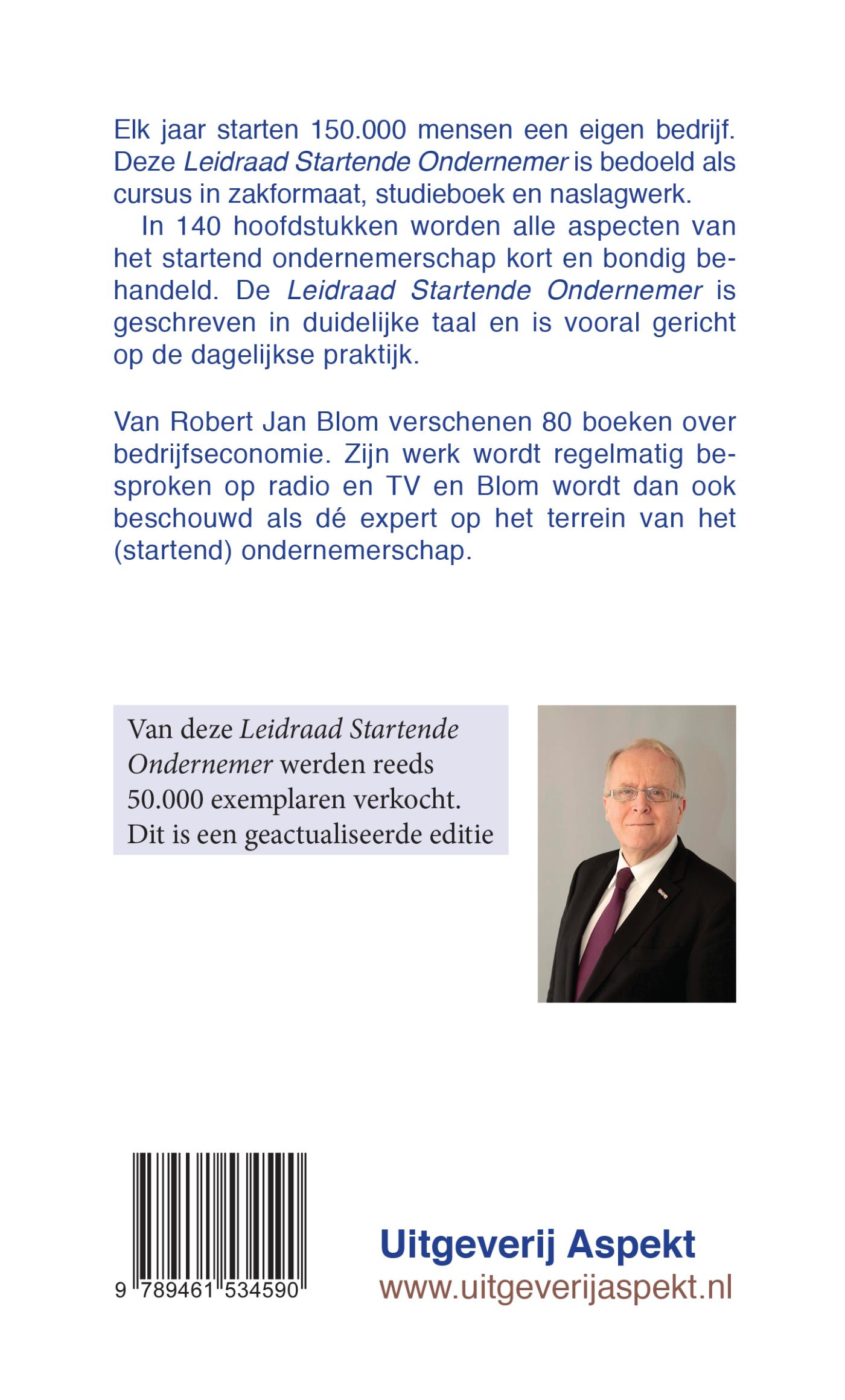 Achterkant van Leidraad startend ondernemerschap
