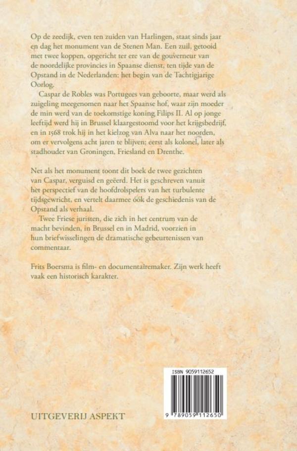 Achterkant van Caspar, de stenen man