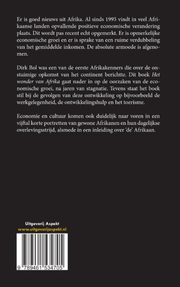 Achterkant van Het wonder van Afrika