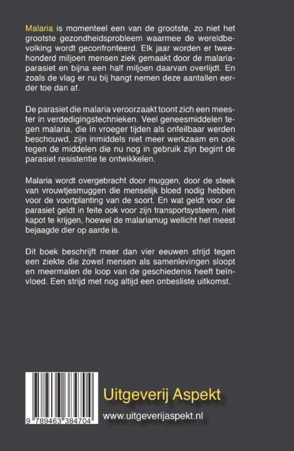 Achterkant van Malaria