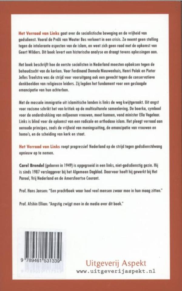 Achterkant van Het verraad van links