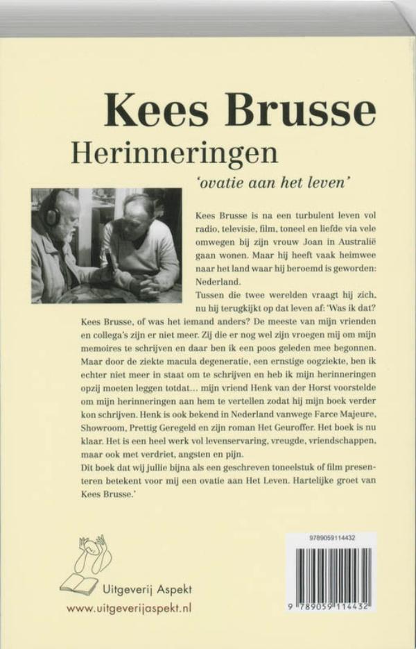 Achterkant van Kees Brusse