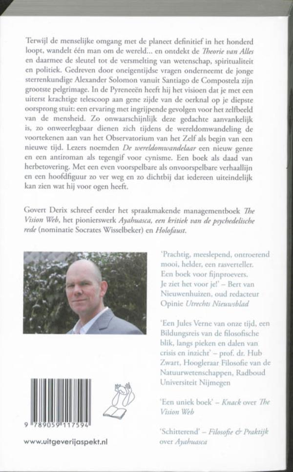 Achterkant van De wereldomwandelaar