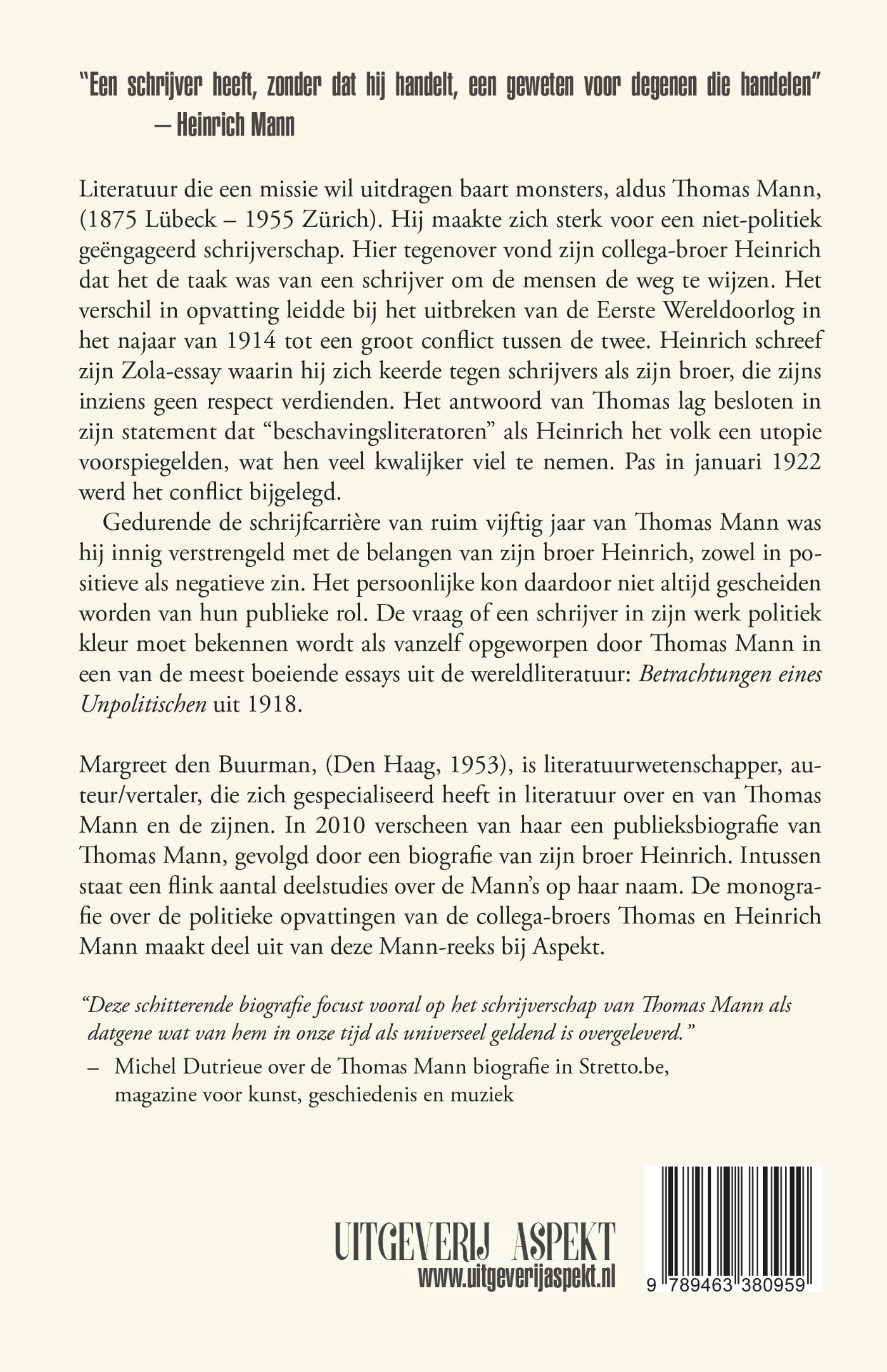 Achterkant van Thomas en Heinrich Mann
